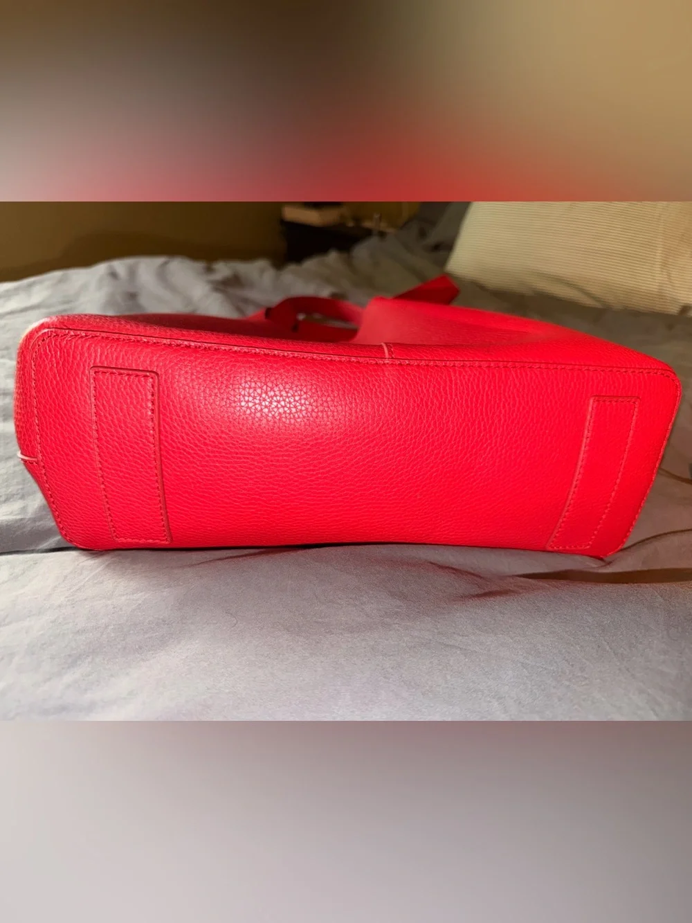 HOBO Red Pebbled Leather Vida Tote